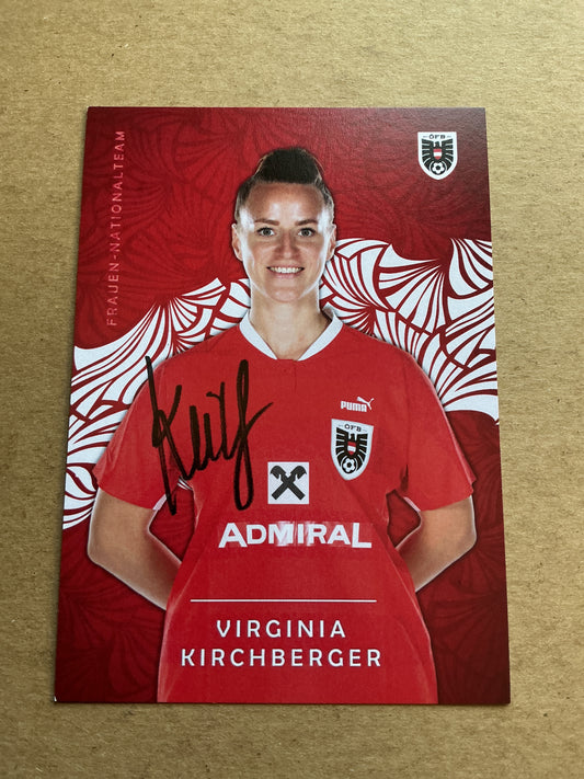 Virginia Kirchberger, Austria 🇦🇹 2024 Eintracht Frankfurt  hand signed