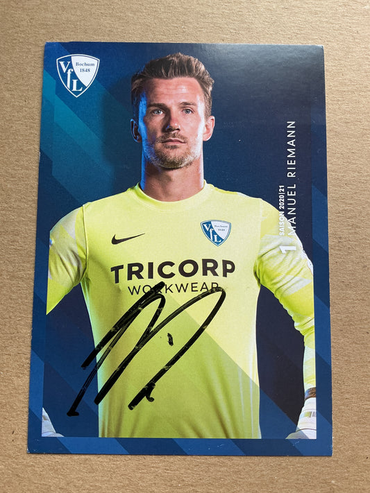 Manuel Riemann, Germany 🇩🇪 VfL Bochum  2020/21 hand signed