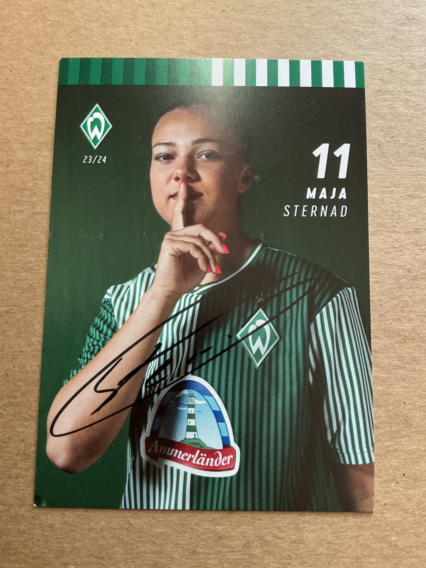 Maja Sternad, Slovenia 🇸🇮 SV Werder Bremen 2023/24 hand signed