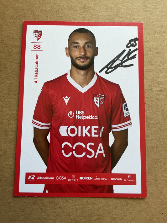 Ali Kabacalman, Switzerland 🇨🇭 FC Sion 2024/25 hand signed