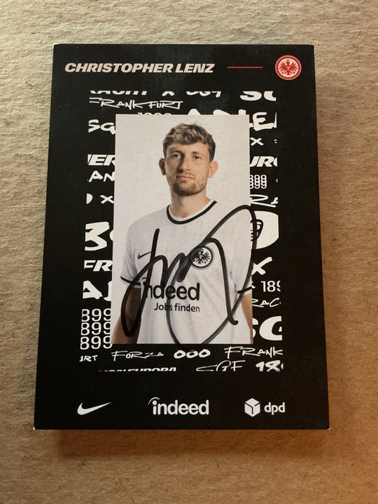 Christopher Lenz, Germany 🇩🇪 Eintracht Frankfurt 2022/23 hand signed