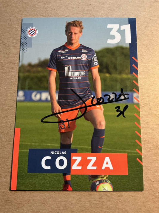 Nicolas Cozza, France 🇫🇷 Montpellier HSC 2021/22 hand signed