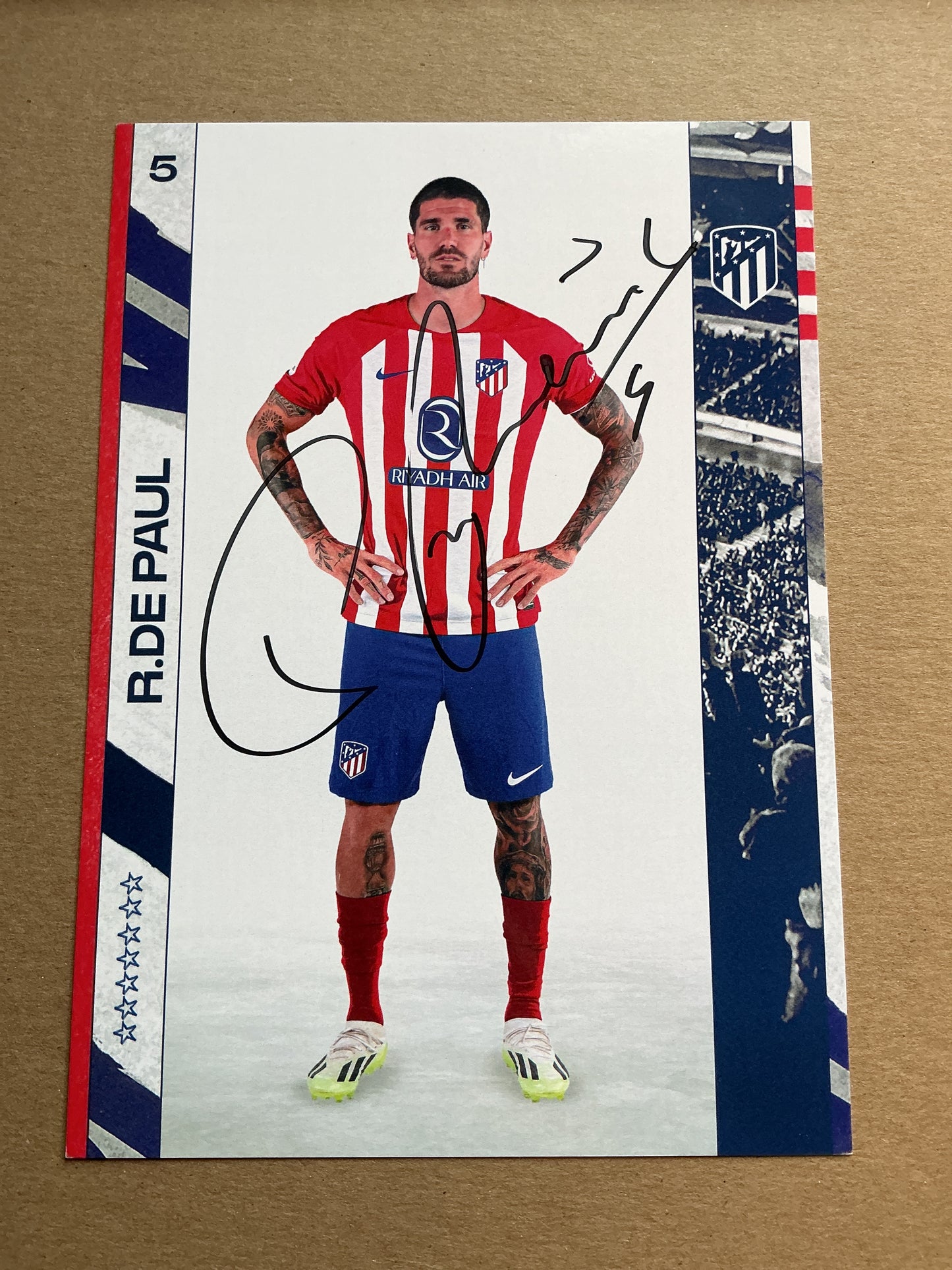 Rodrigo de Paul, Argentina 🇦🇷 Atletico Madrid 2023/24 hand signed