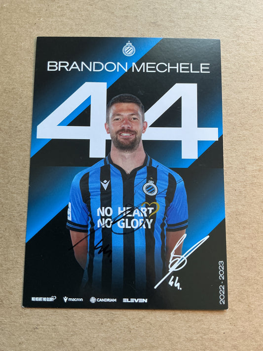 Brandon Michele, Belgium 🇧🇪 Club Brugge 2022/23 hand signed