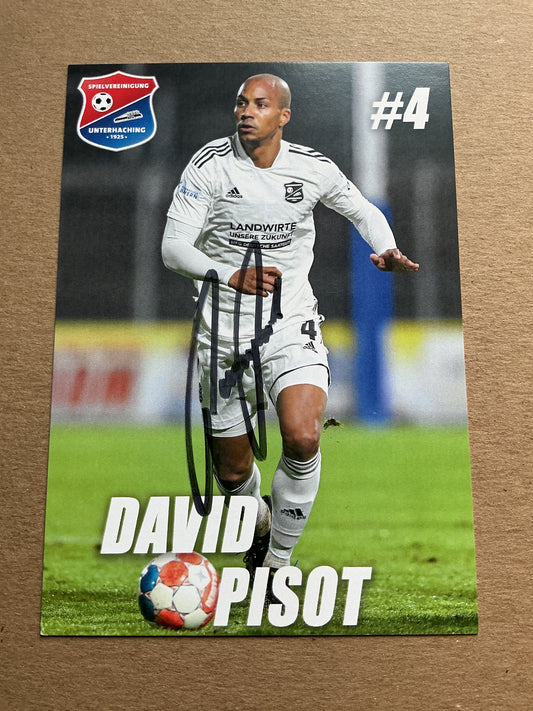 David Pisot, Germany 🇩🇪 SpVgg Unterhaching 2021/22 hand signed