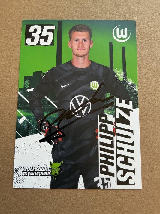 Philipp Schulze, Germany 🇩🇪 VfL Wolfsburg 2023/24 hand signed