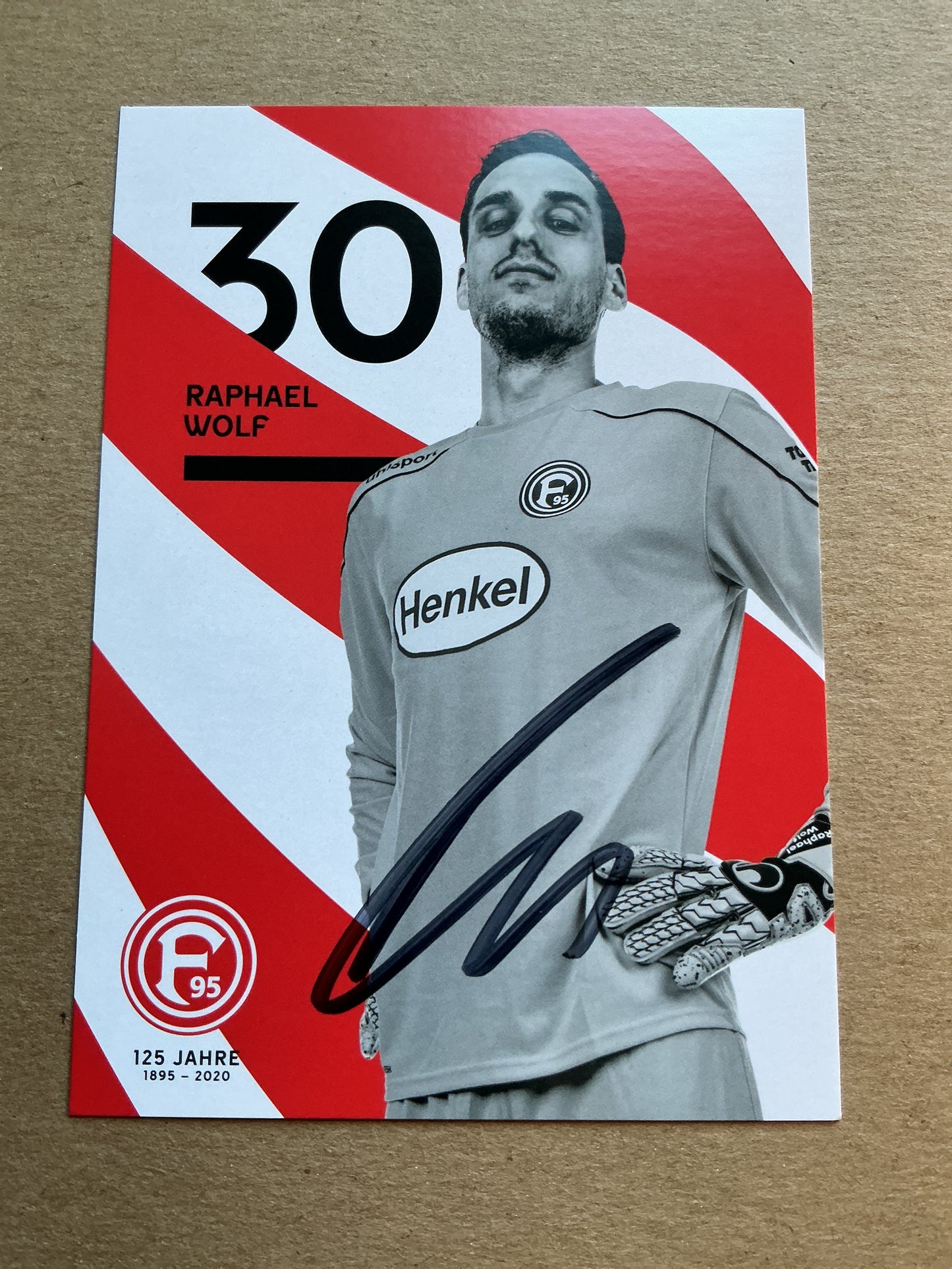 Raphael Wolf, Germany 🇩🇪 Fortuna Düsseldorf 2019/20 hand signed