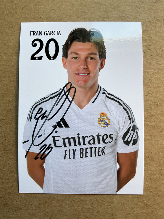 Fran García, Spain 🇪🇸 Real Madrid 2024/25 hand signed