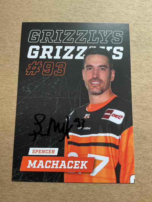 Spencer Machacek, Canada 🇨🇦 Grizzlys Wolfsburg 2024/25 hand signed