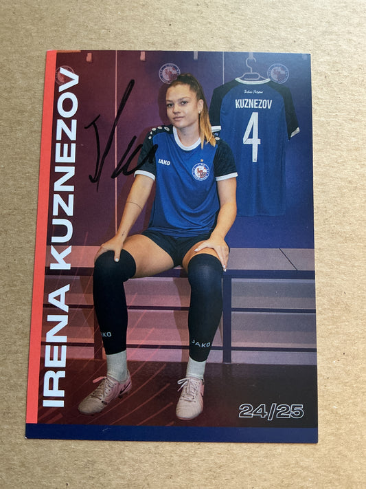Irena Kuznezov, Israel 🇮🇱 1.FFC Turbine Potsdam 2024/25 hand signed