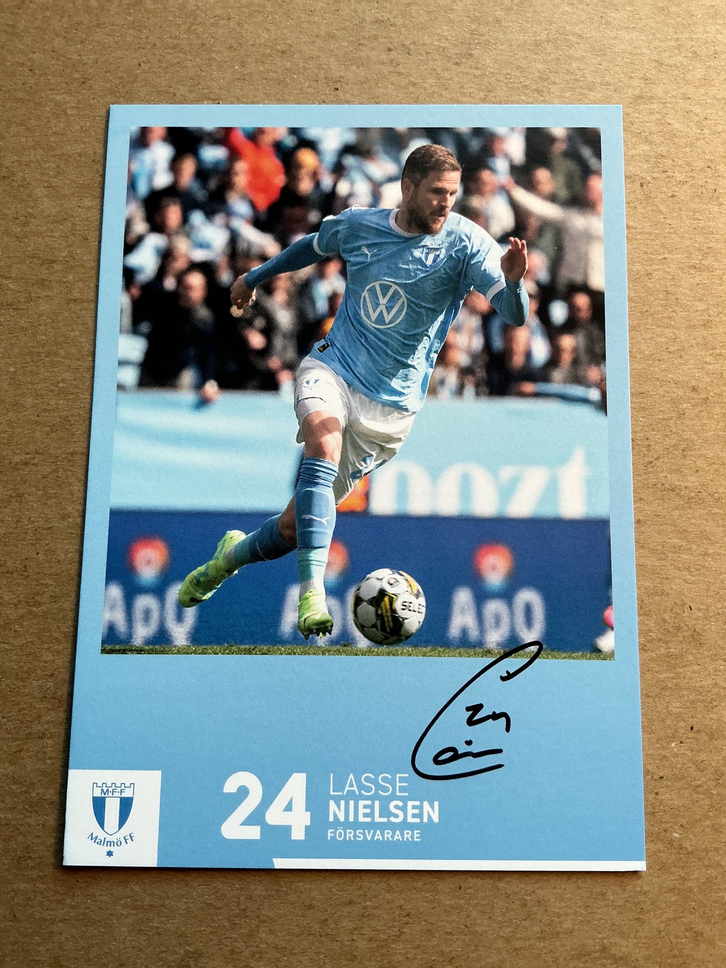 Lasse Nielsen, Denmark 🇩🇰 Malmö FF 2023/24 hand signed