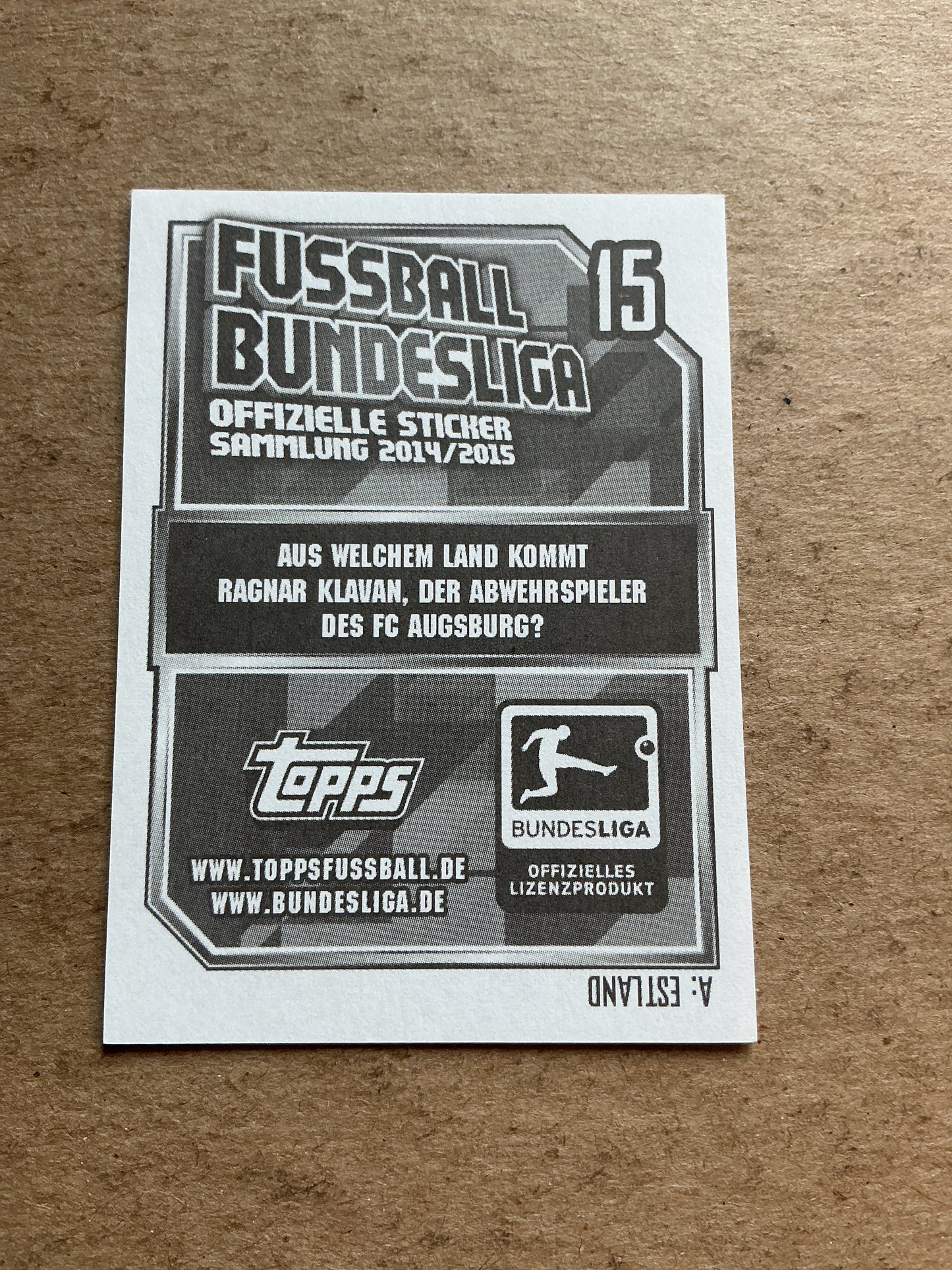 Tobias Werner, Germany 🇩🇪 FC Augsburg 2014/15 Topps hand signed