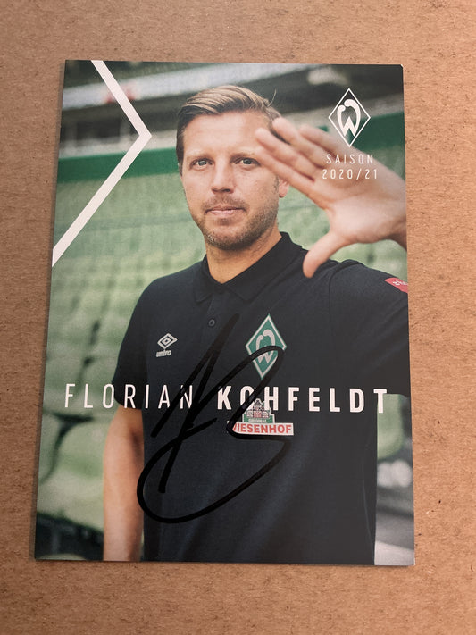Florian Kohfeldt, Germany 🇩🇪 SV Werder Bremen 2020/21 hand signed