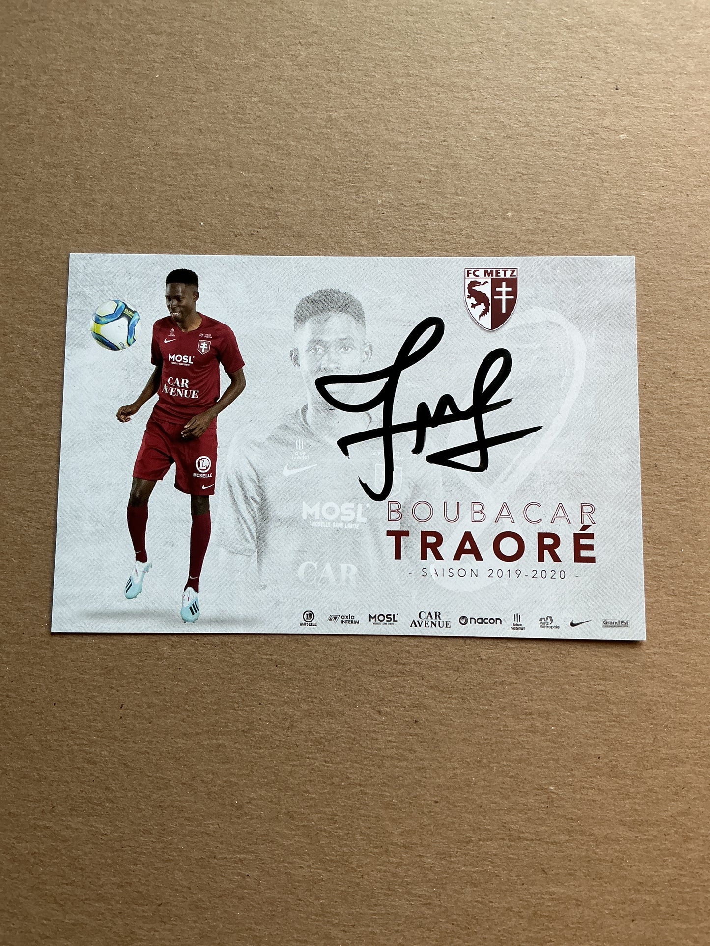 Boubacar Traoré, Mali 🇲🇱 FC Metz 2019/20 hand signed