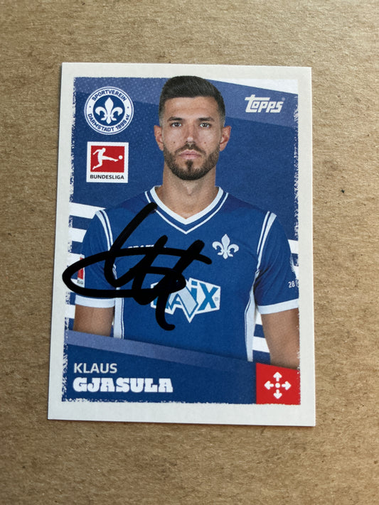 Klaus Gjasula, Albania 🇦🇱 SV Darmstadt 98 2023/24 Topps hand signed
