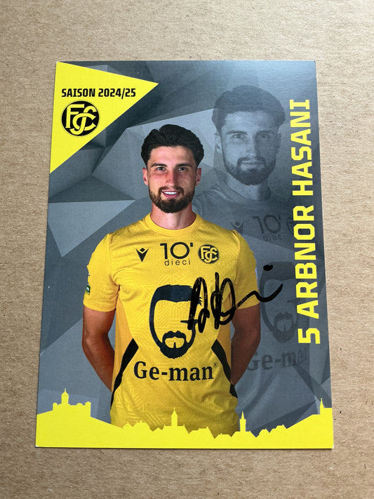 Arbnor Hasani, Kosovo 🇽🇰 FC Schaffhausen 2024/25 hand signed