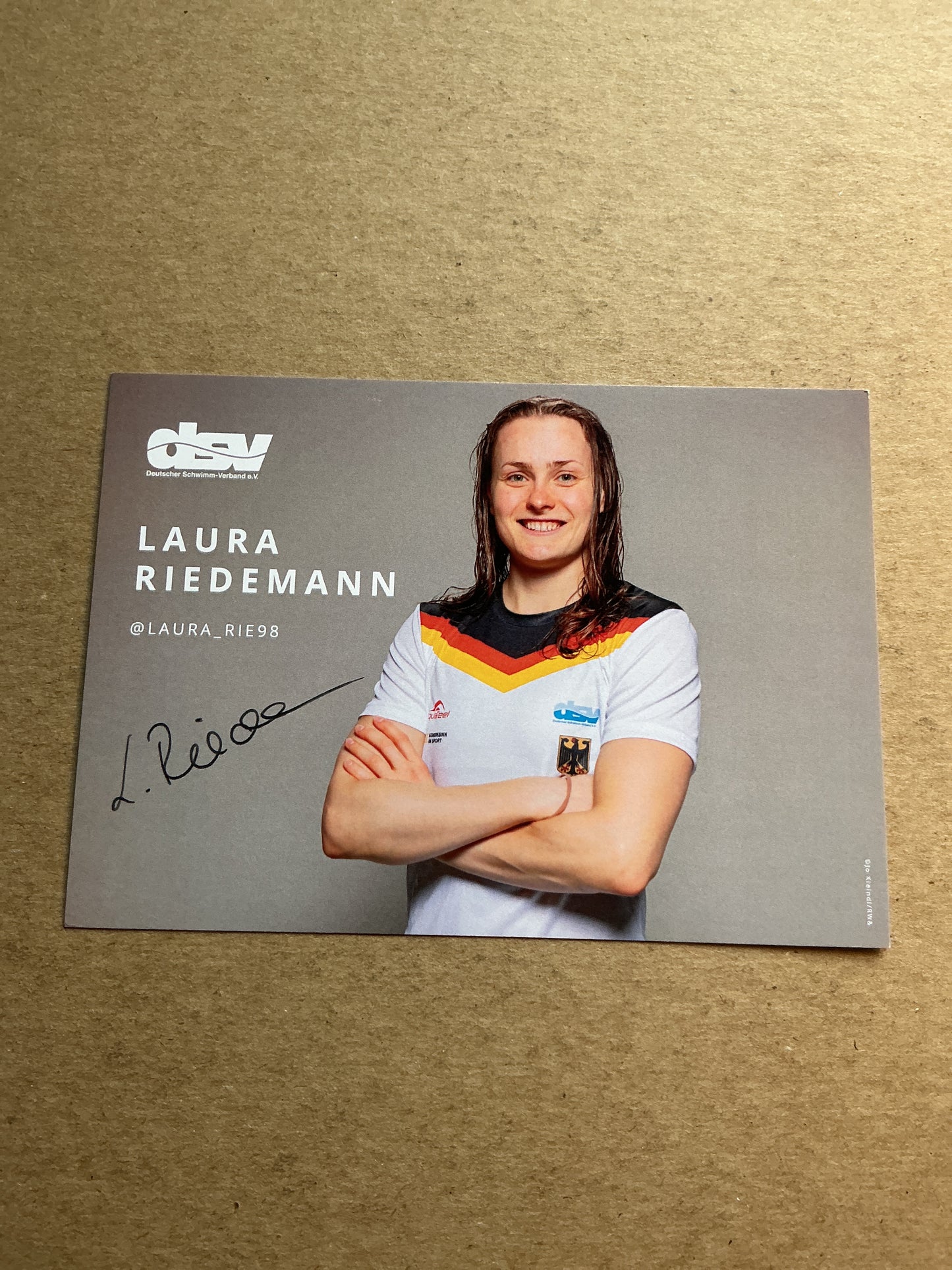 Laura Riedemann, Germany 🇩🇪 Swimming Summer Olympics 2024 hand signed