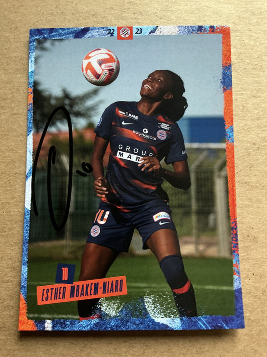 Esther Mbakem-Niaro, France 🇫🇷 Montpellier HSC 2022/23 hand signed