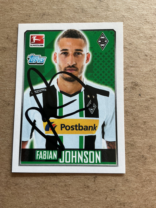Fabian Johnson, USA 🇺🇸 Borussia Mönchengladbach 2014/15 Topps hand signed