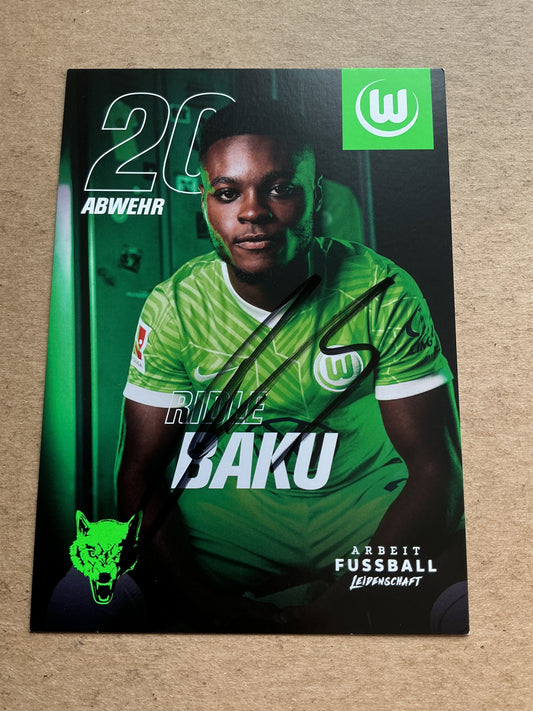 Ridle Baku, Germany 🇩🇪 VfL Wolfsburg 2021/22 hand signed