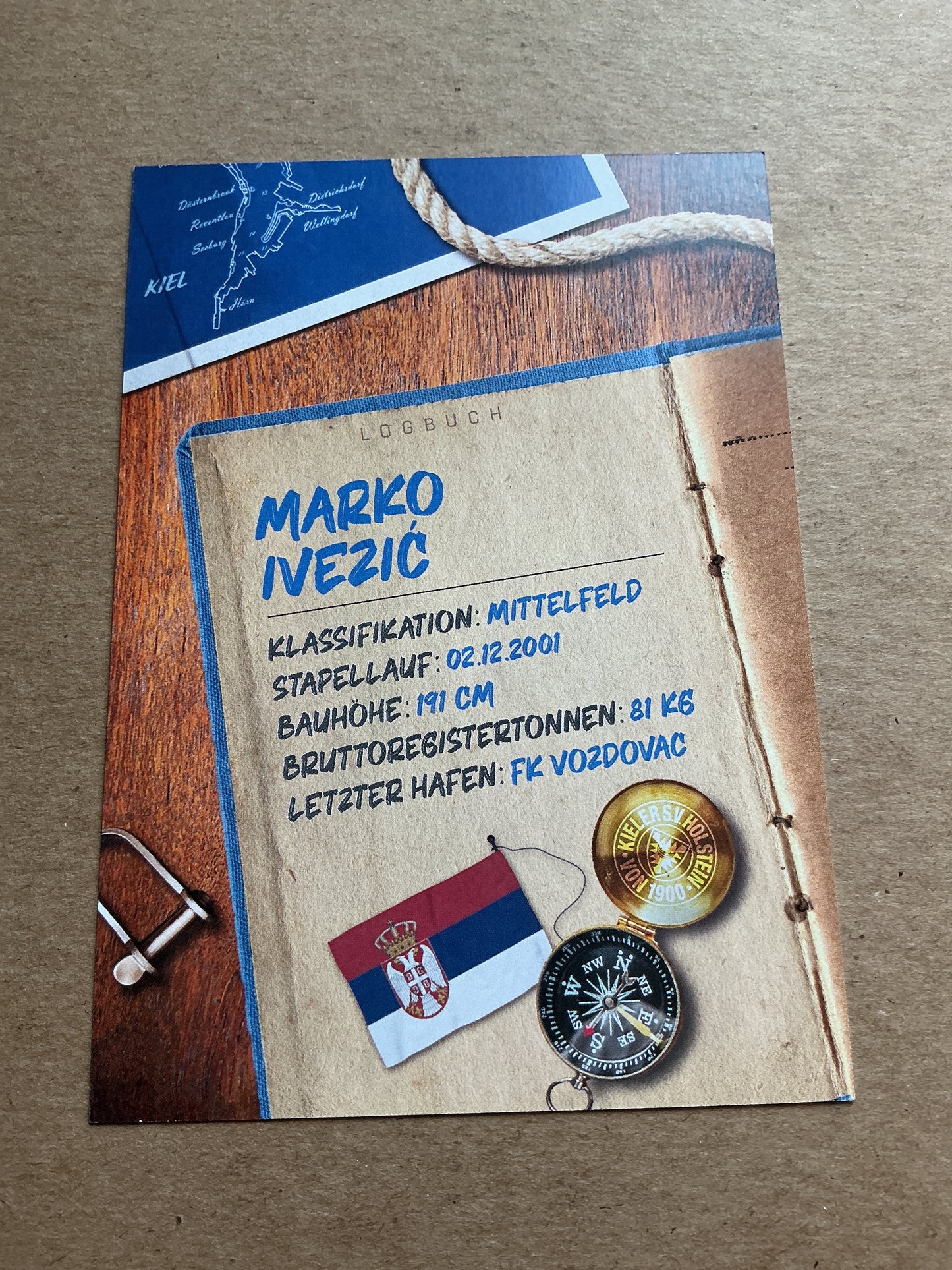 Marko Ivezic, Serbia 🇷🇸 Holstein Kiel 2024/25 hand signed