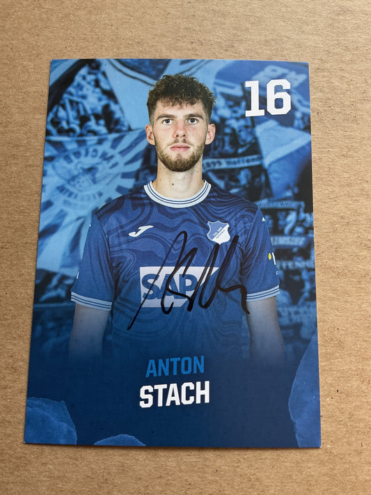 Anton Stach, Germany 🇩🇪 TSG 1899 Hoffenheim 2023/24 hand signed