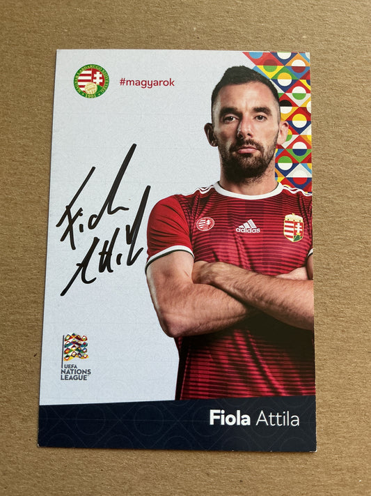 Fiola Attila, Hungary 🇭🇺 UEFA Euro Cup 2020 hand signed