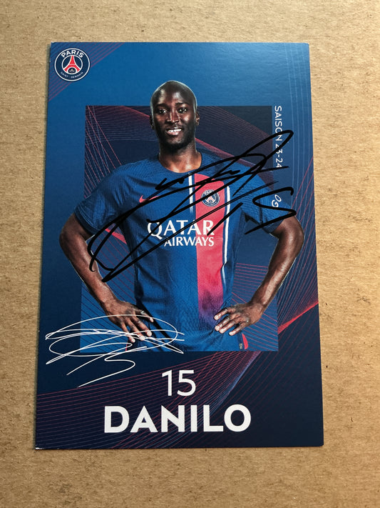 Danilo Perreira, Portugal 🇵🇹 Paris Saint-Germain 2023/24 hand signed