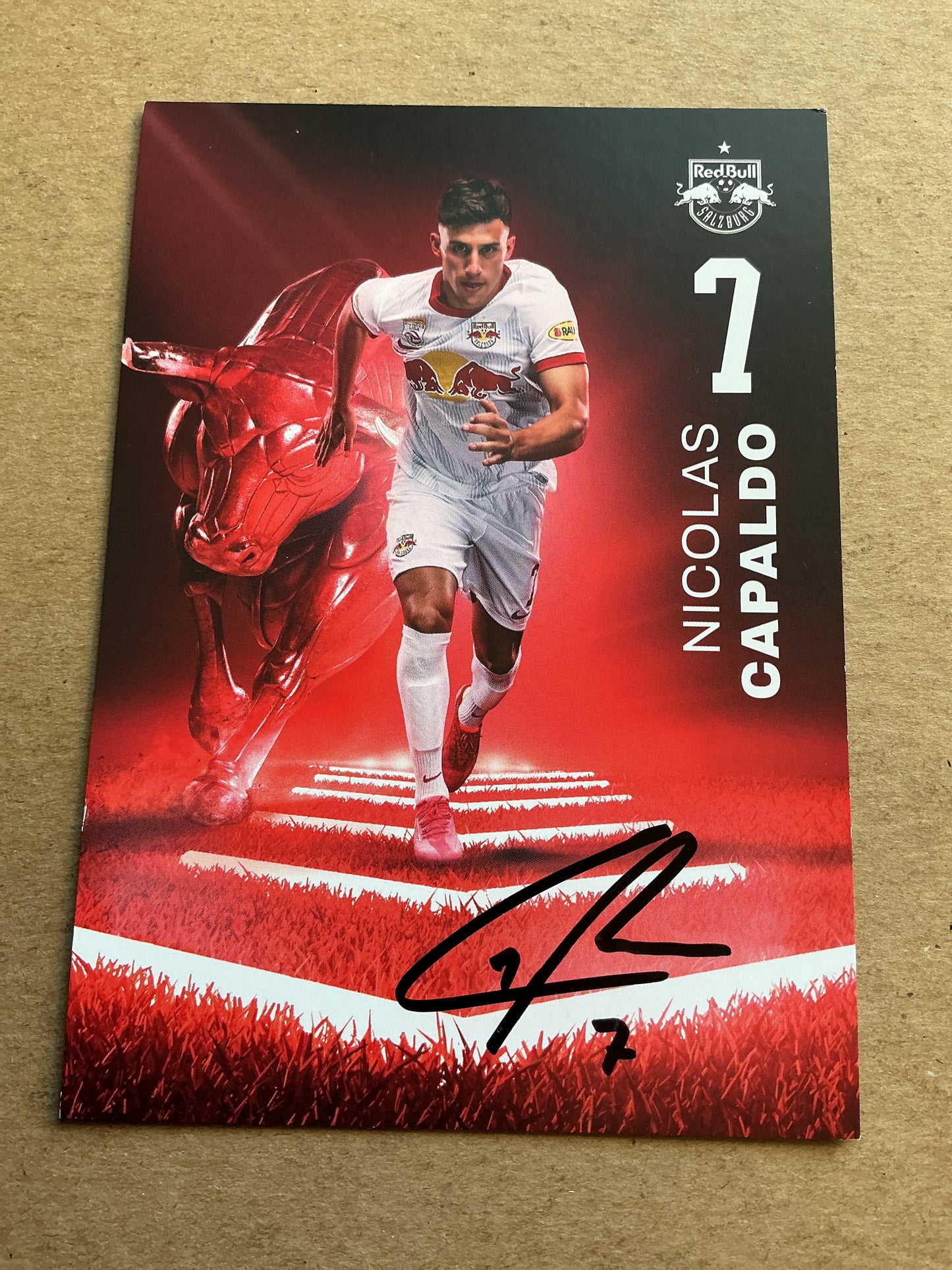 Nicolas Capaldo, Argentina 🇦🇷 FC Red Bull Salzburg 2022/23 hand signed