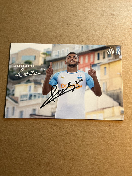 Christopher Rocchia, France 🇫🇷 Olympique Marseille 2018/19 hand signed