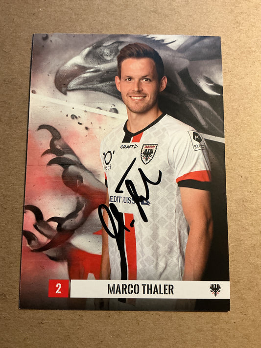 Marco Thaler, Switzerland 🇨🇭FC Aarau 2023/24 hand signed