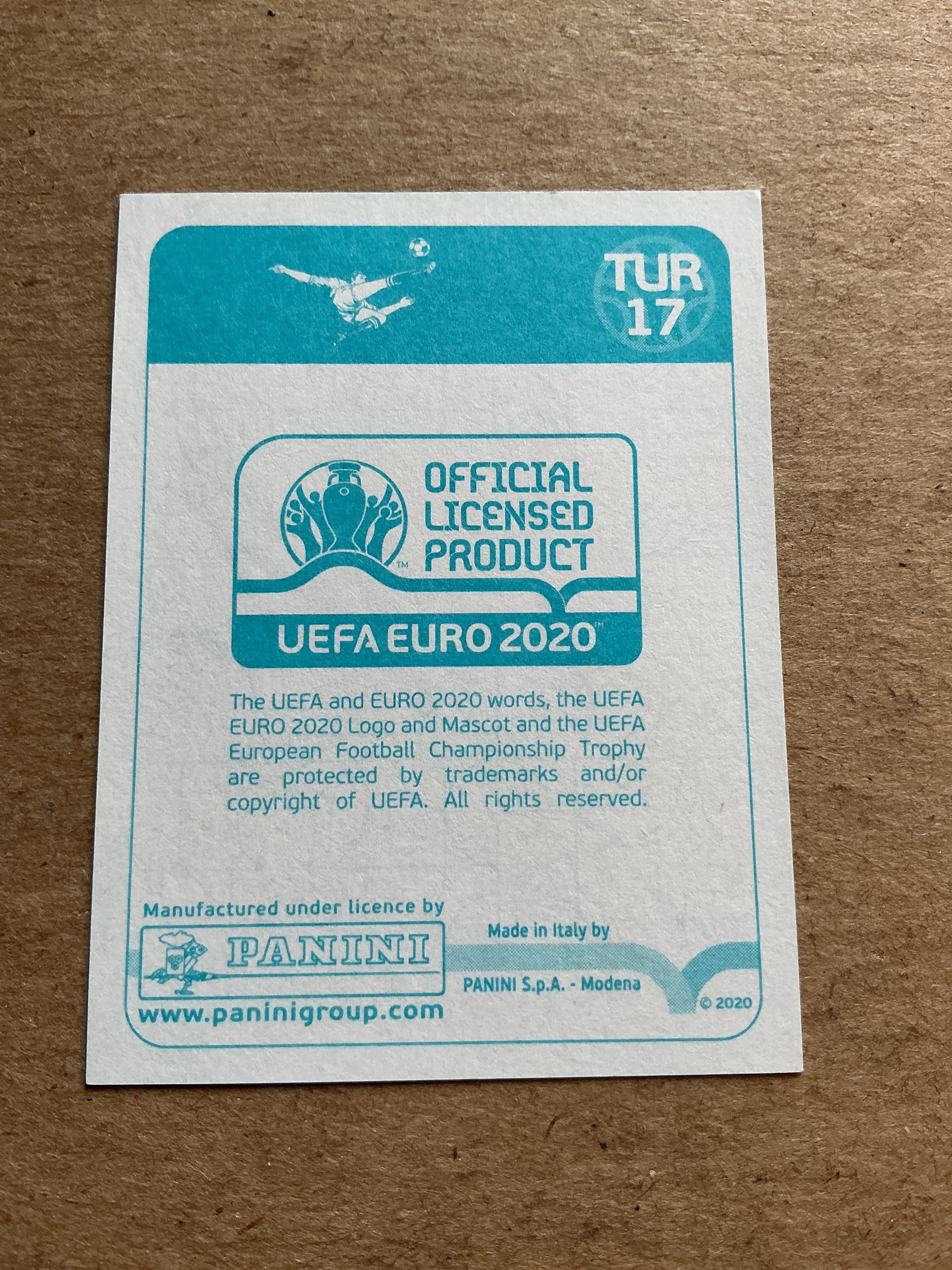 Hakan Çalhanoğlu, Türkiye 🇹🇷 UEFA Euro 2020 Panini hand