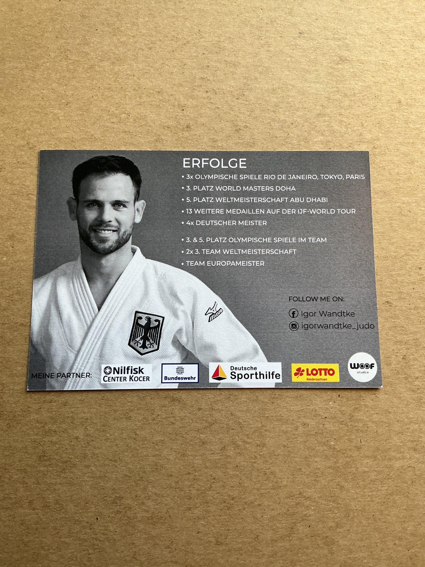 Igor Wandtke, Germany 🇩🇪 Judo Summer Olympics 2024 hand signed