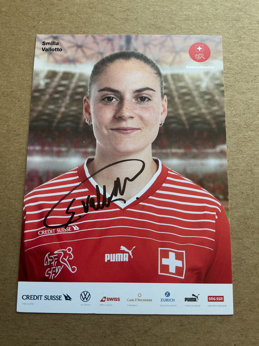 Smilla Vallotto, Switzerland 🇨🇭 Women’s World Cup 2023 hand signed
