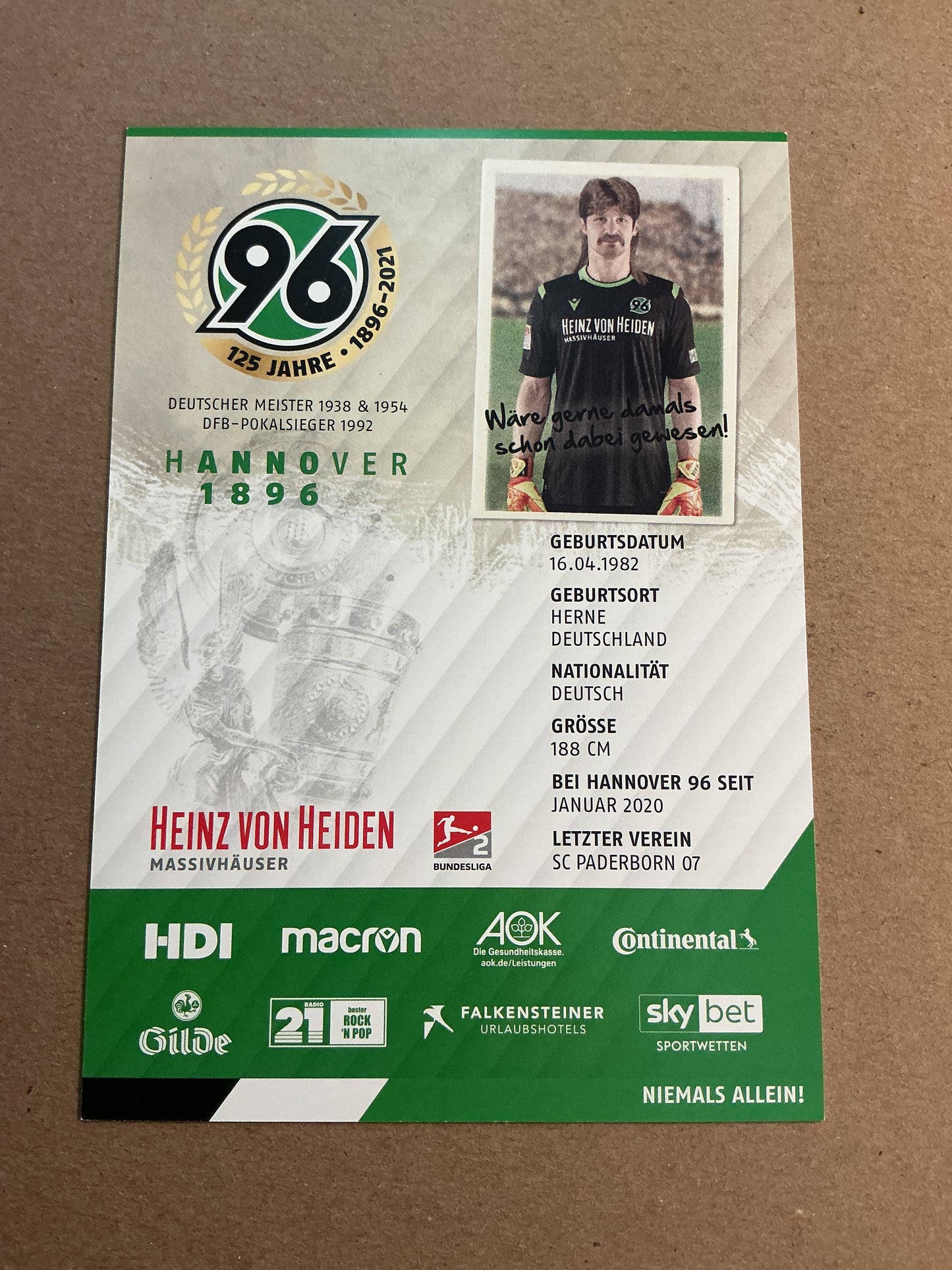 Michael Ratajczak, Germany 🇩🇪 Hannover 96 2020/21 hand signed
