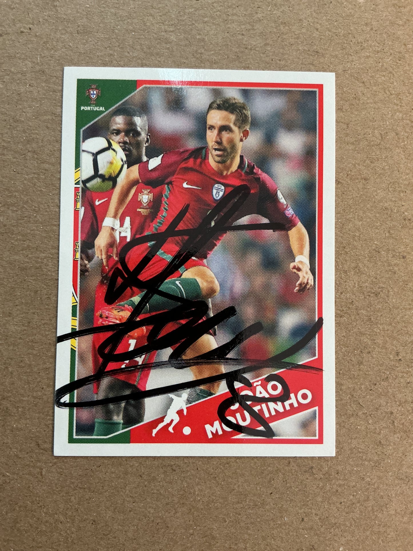 João Moutinho, Portugal 🇵🇹 UEFA Euro 2016 Panini hand signed