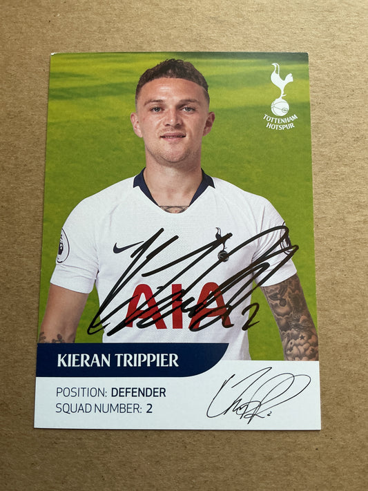 Kieran Trippier, England 🏴󠁧󠁢󠁥󠁮󠁧󠁿 Tottenham Hotspur 2018/19 hand signed
