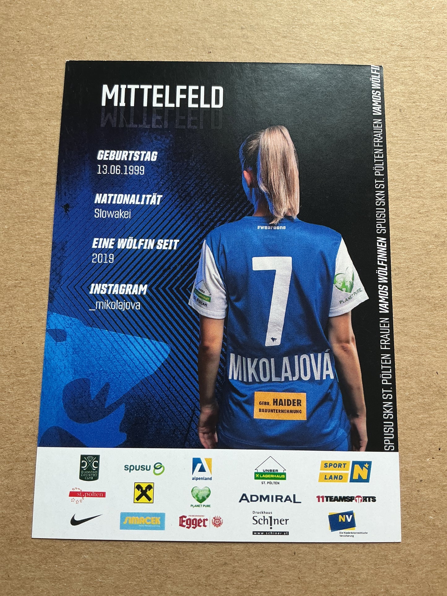 Maria Mikolajova, Slovakia 🇸🇰 SKN St.Pölten 2022/23 hand signed