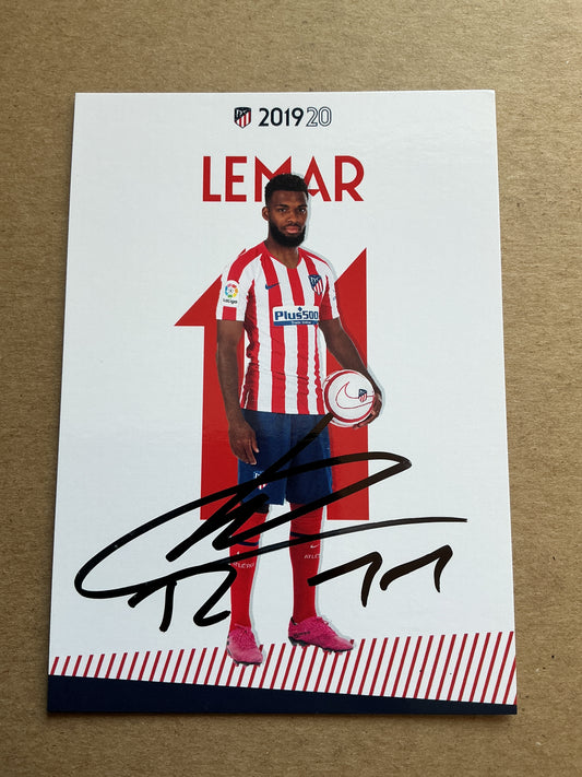 Thomas Lemar, France 🇫🇷 Atletico Madrid 2019/20 hand signed