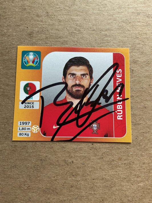 Rúben Neves, Portugal 🇵🇹 UEFA Euro 2020 Panini hand signed