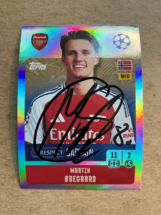 Martin Ødegaard, Norway 🇳🇴 Arsenal FC 2024/25 Topps hand signed