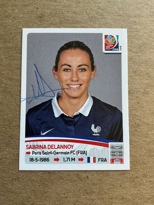 Sabrina Delannoy, France 🇫🇷 FIFA Women’s World Cup 2015 Panini hand signed