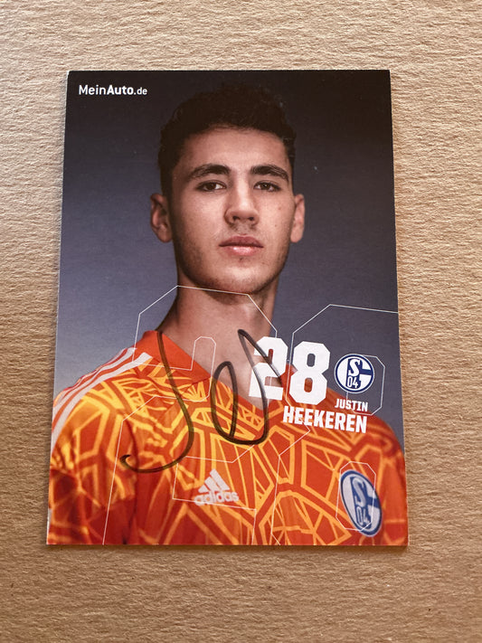 Justin Heekeren, Germany 🇩🇪 FC Schalke 04 2022/23 hand signed