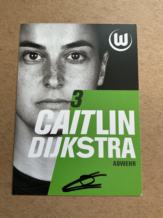Caitlin Dijkstra, Netherlands 🇳🇱 VfL Wolfsburg 2025/26 hand signed