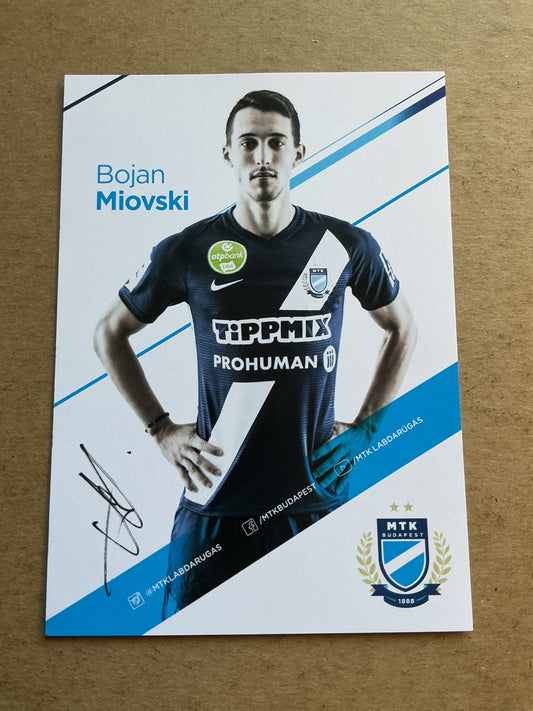 Bojan Miovski, North Macedonia 🇲🇰 MTK Budapest 2020/21 hand signed