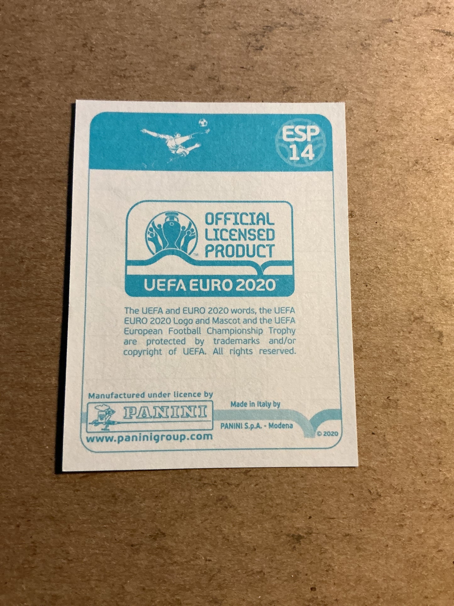 Inigo Martinez, Spain 🇪🇸 UEFA Euro 2020 Panini hand signed