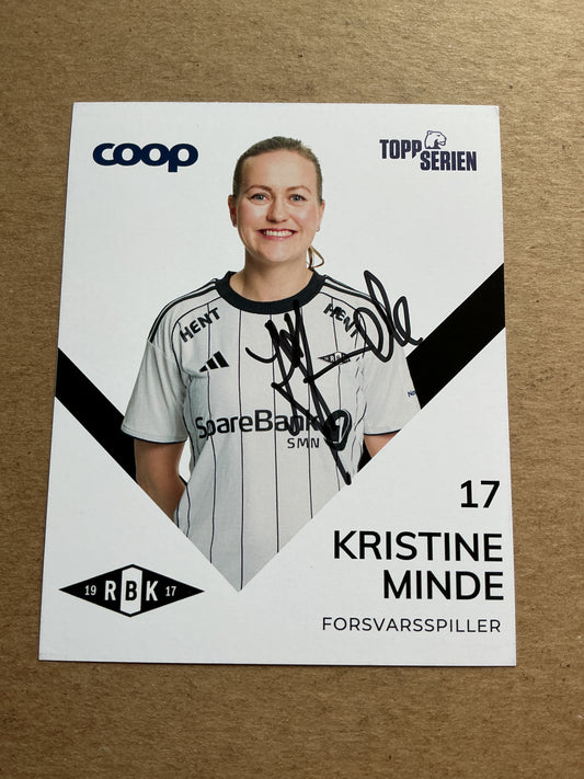 Kristine Minde, Norway 🇳🇴 Rosenborg BK 2025/26 hand signed