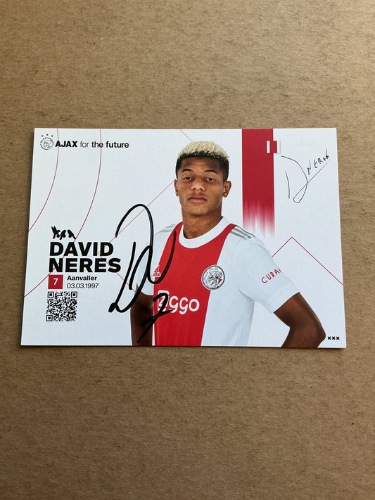 David Neres, Brazil 🇧🇷 Ajax Amsterdam 2021/22 hand signed