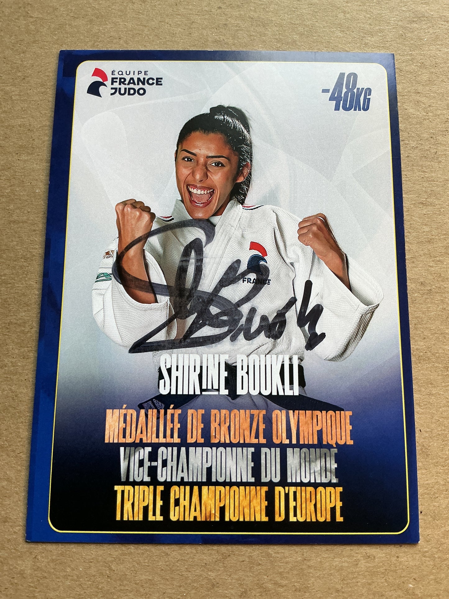 Shirine Boukli, France 🇫🇷 Judo Summer Olympics 2024 hand signed