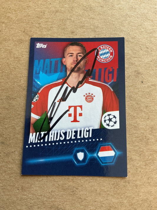 Matthijs de Ligt, Netherlands 🇳🇱 FC Bayern München 2023/24 Topps hand signed